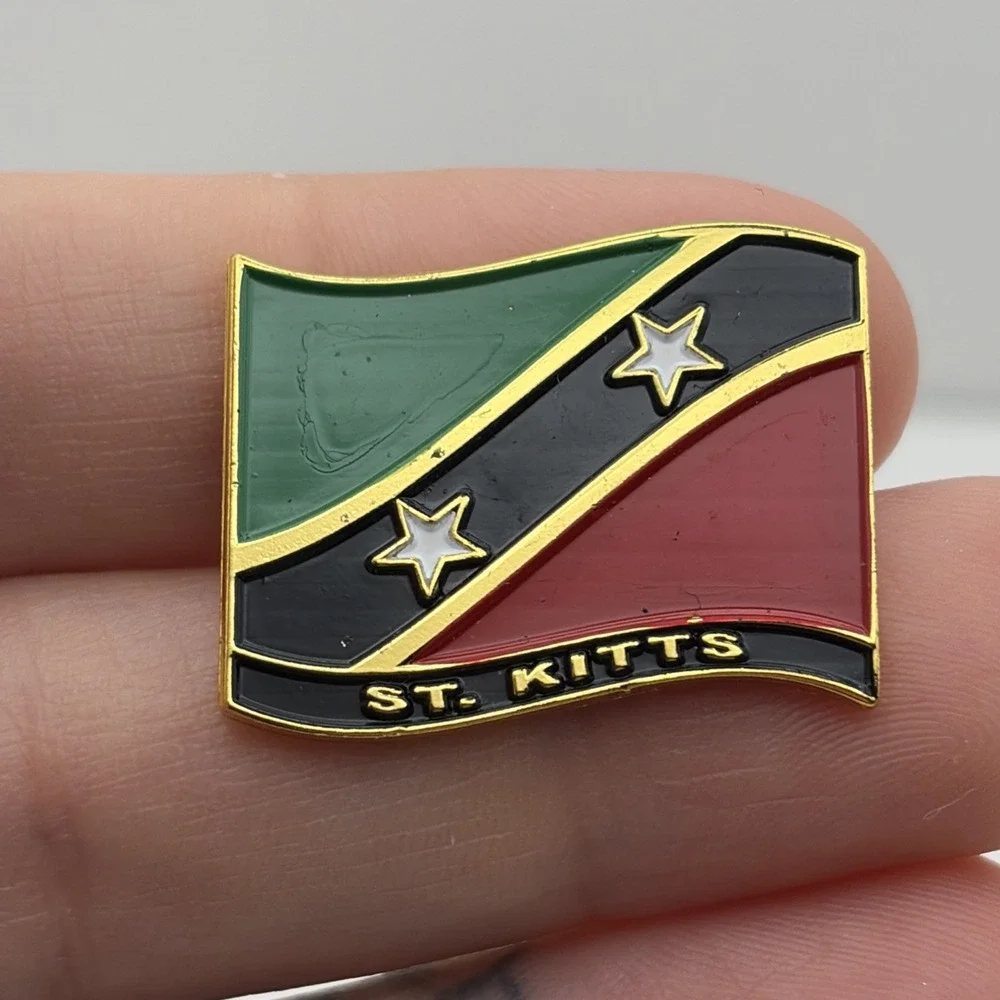 St. Kitts Island Flag‎ Travel Souvenir Lapel Hat Pin
